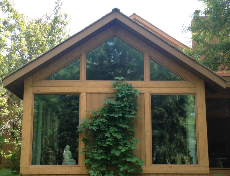 Fiberglass windowed a frame home